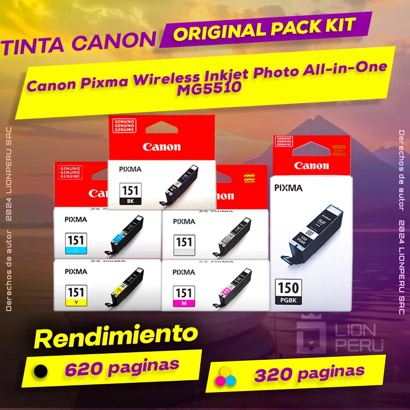 Tinta Canon MG5510 Pixma Wireless Inkjet Photo All-in-One