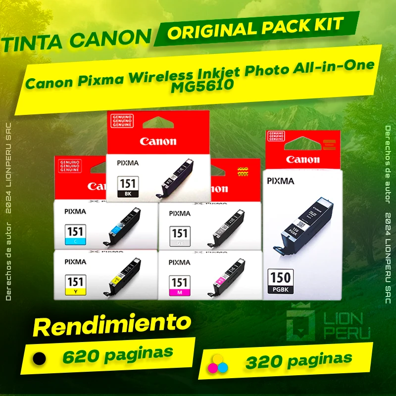 Tinta Canon MG5610 Pixma Wireless Inkjet Photo All-in-One
