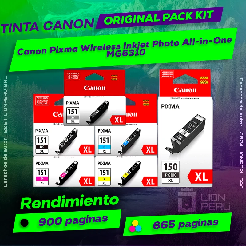 Tinta Canon MG6310 Pixma Wireless Inkjet Photo All-in-One