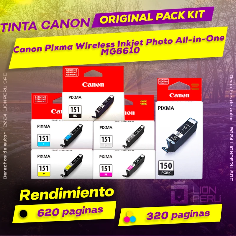Tinta Canon MG6610 Pixma Wireless Inkjet Photo All-in-One