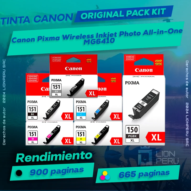 Tinta Canon MG6410 Pixma Wireless Inkjet Photo All-in-One