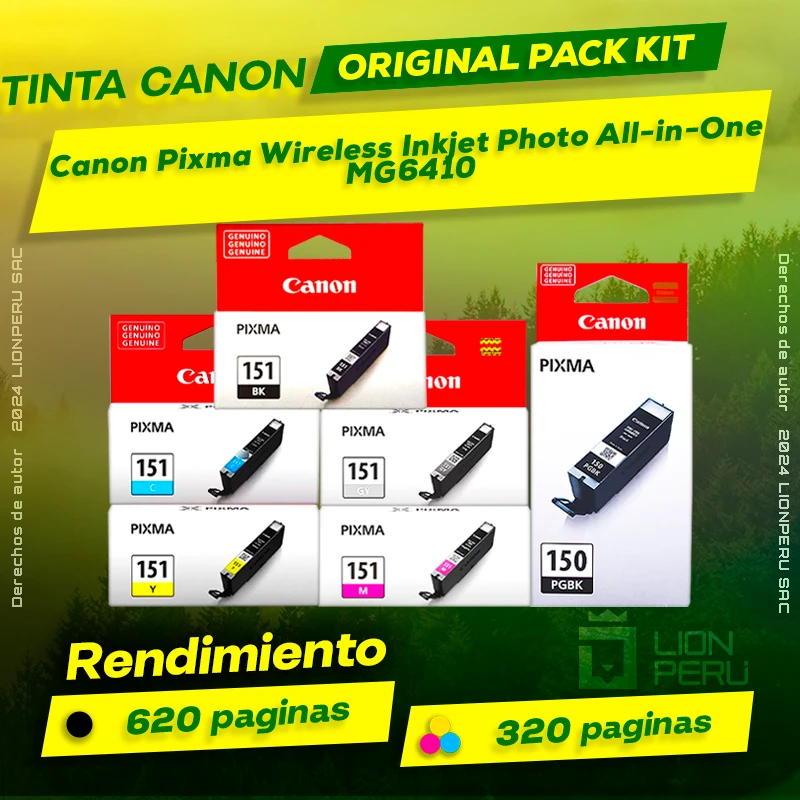 Tinta Canon MG6410 Pixma Wireless Inkjet Photo All-in-One
