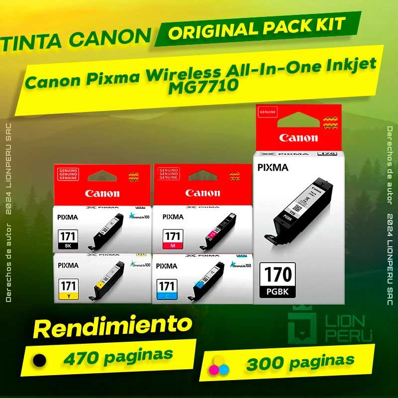 Tinta Canon MG7710 Pixma Wireless All-In-One Inkjet