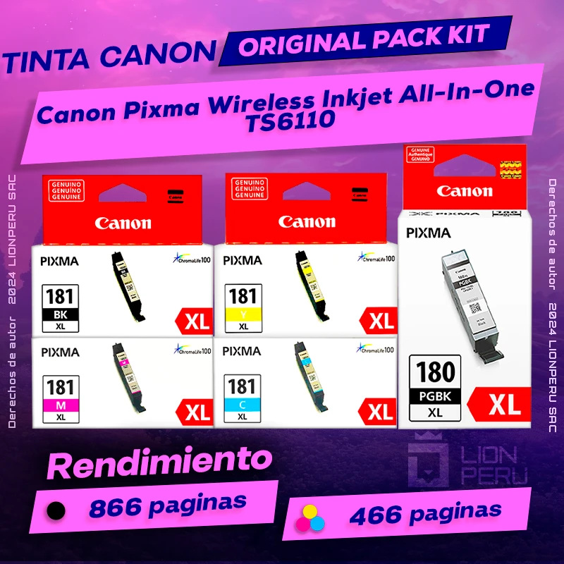 Tinta Canon TS6110 Pixma Wireless Inkjet All-In-One