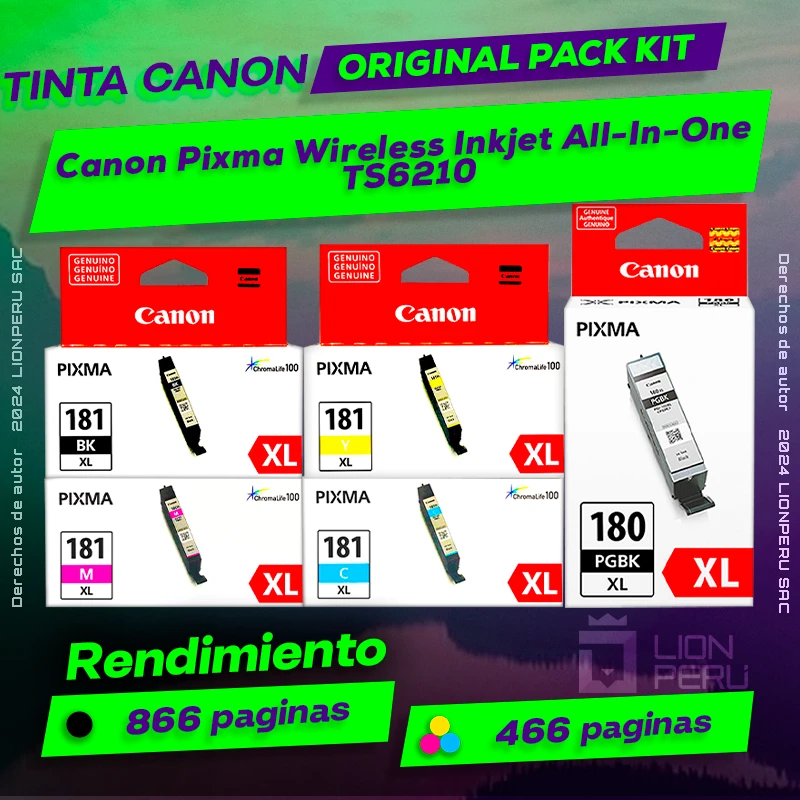 Tinta Canon TS6210 Pixma Wireless Inkjet All-In-One