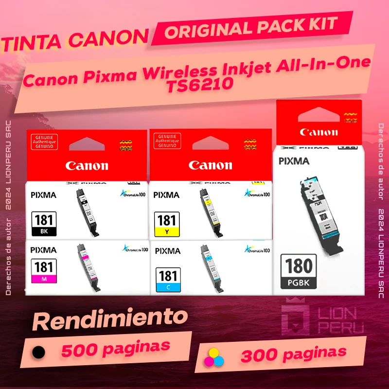 Tinta Canon TS6210 Pixma Wireless Inkjet All-In-One