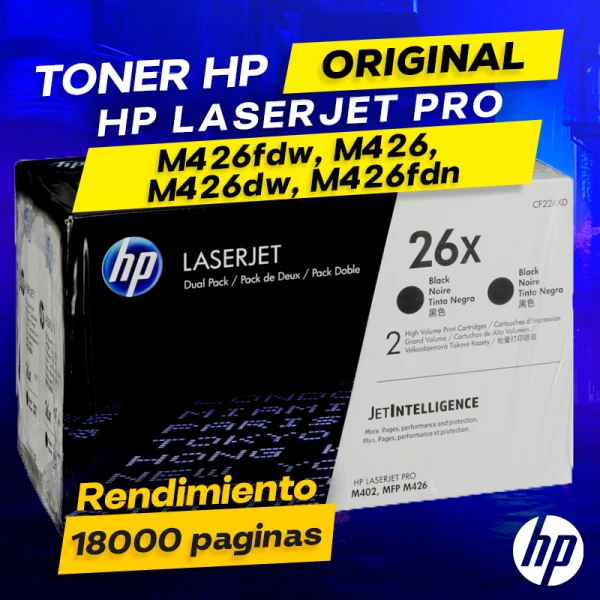 Toner HP Larserjet Pro M426fdw, M426, M426dw, M426fdn negro, ofrece un rendimiento de Calidad a un super Precio, consigue el tuyo… ¡¡YA!!