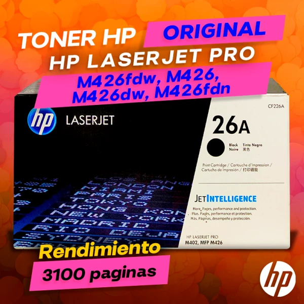 Toner HP Larserjet Pro M426fdw, M426, M426dw, M426fdn negro, ofrece un rendimiento de Calidad a un super Precio, consigue el tuyo… ¡¡YA!!