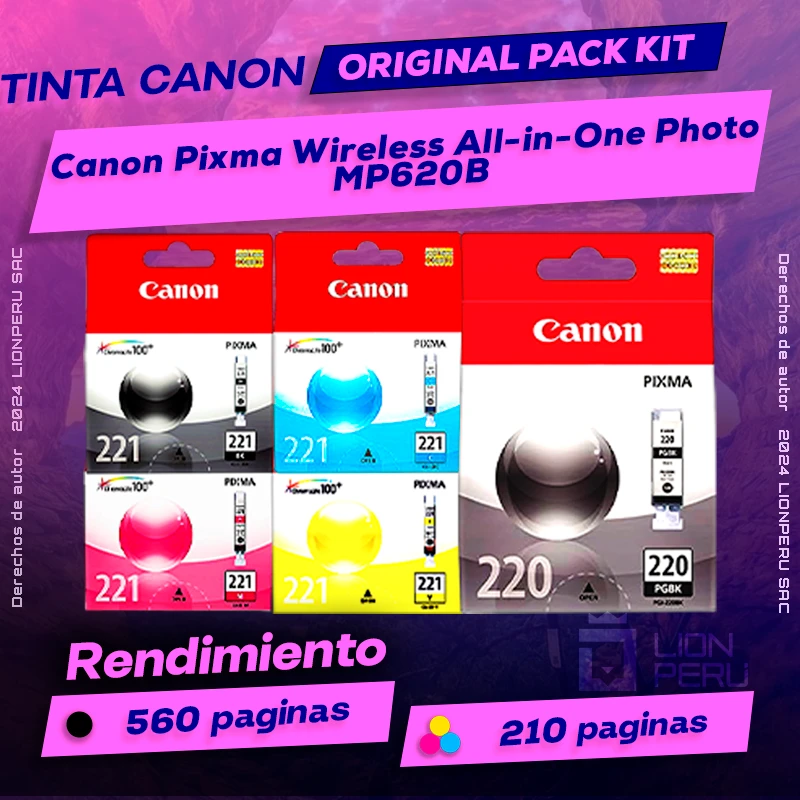 Tinta Canon MP620B Pixma Wireless All-in-One Photo