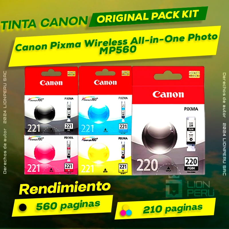 Tinta Canon MP560 Pixma Wireless All-in-One Photo