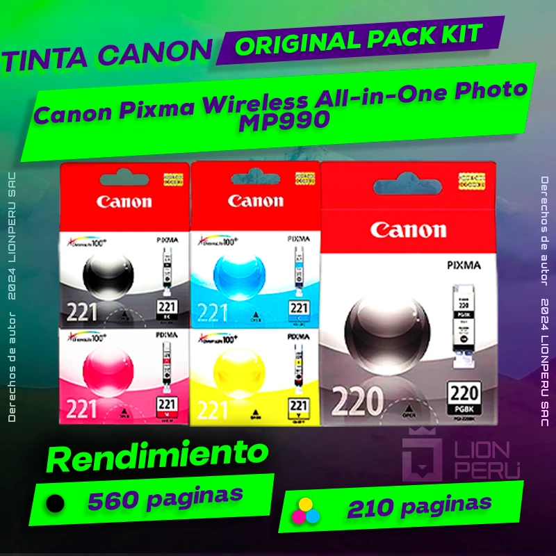 Tinta Canon MP990 Pixma Wireless All-in-One Photo
