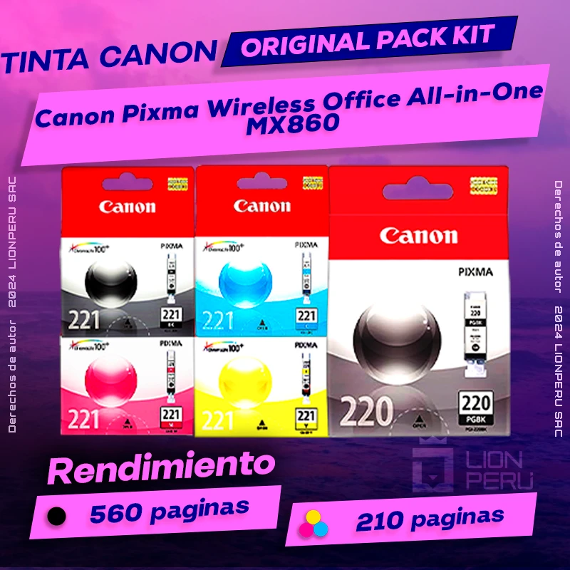 Tinta Canon MX860 Pixma Wireless Office All-in-One