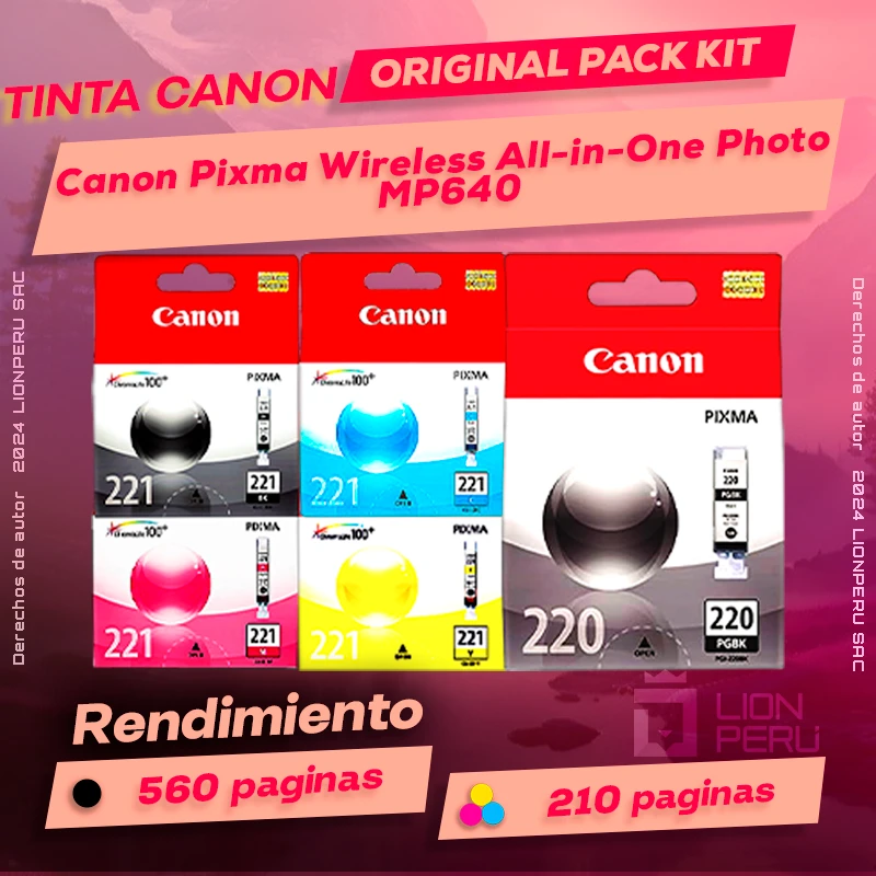 Tinta Canon MP640 Pixma Wireless All-in-One Photo