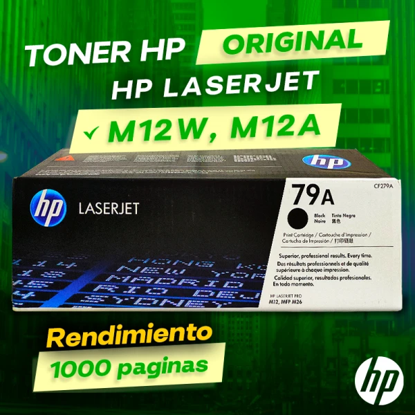 Toner HP M12W, M12A pro Laserjet Cartucho Original Negro, ofrece un rendimiento de Calidad a un super Precio, consigue el tuyo… ¡¡YA!!