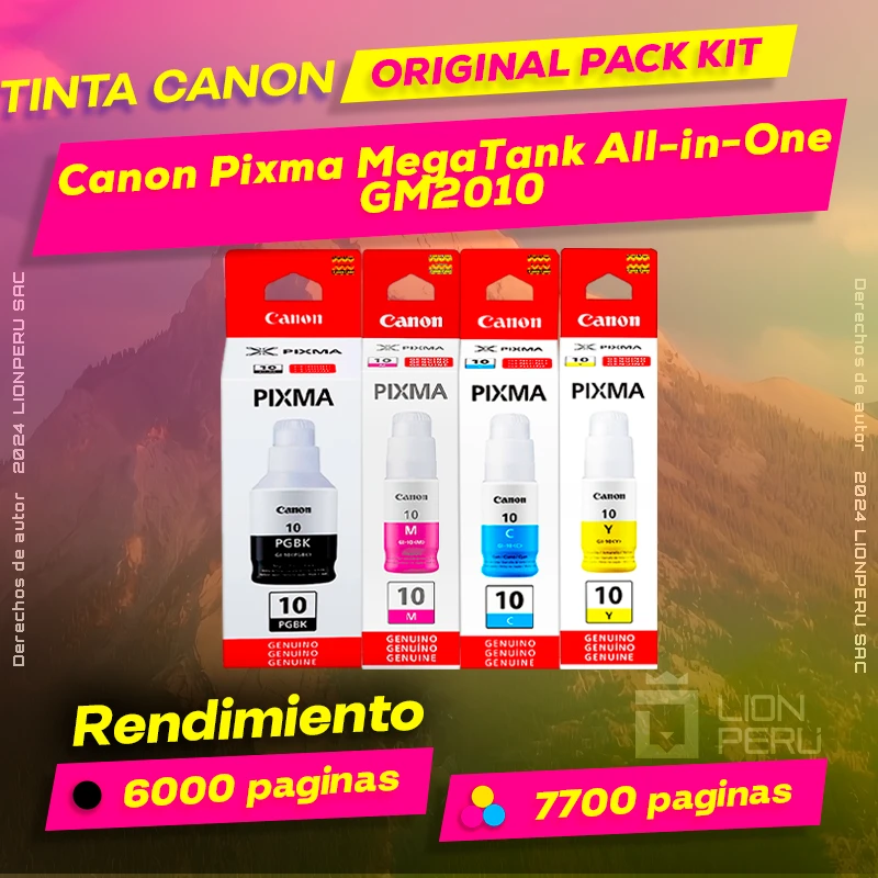 Tinta Canon GM2010 Pixma MegaTank All-in-One Original