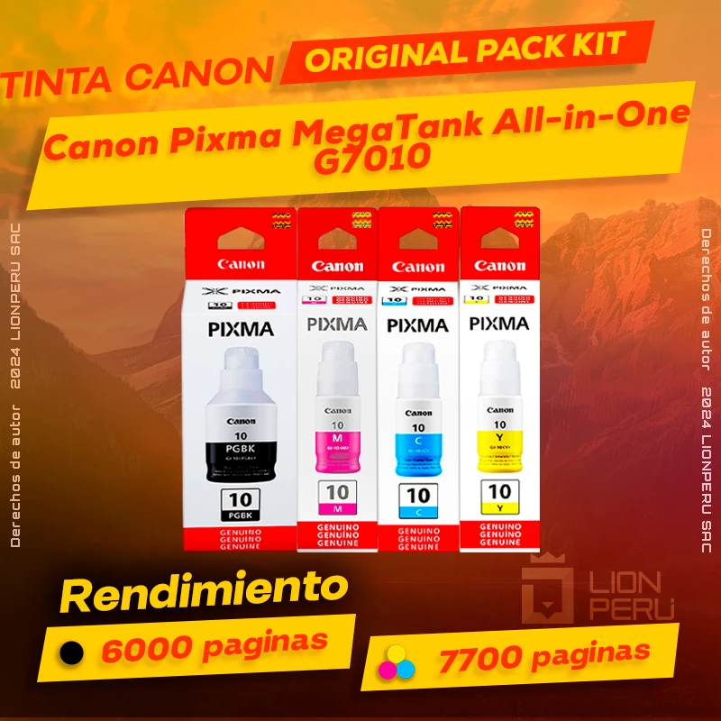 Tinta Canon G7010 Pixma MegaTank All-in-One Original