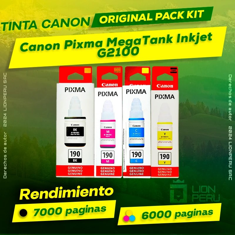 Tinta Canon G2100 Pixma MegaTank Inkjet Botella Original