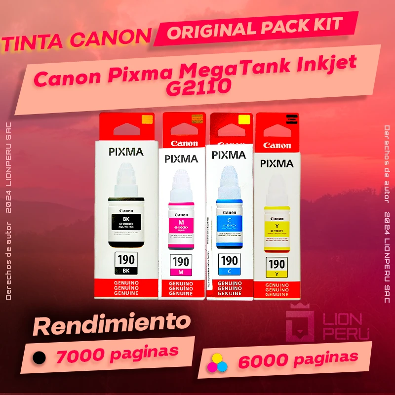 Tinta Canon G2110 Pixma MegaTank Inkjet Botella Original