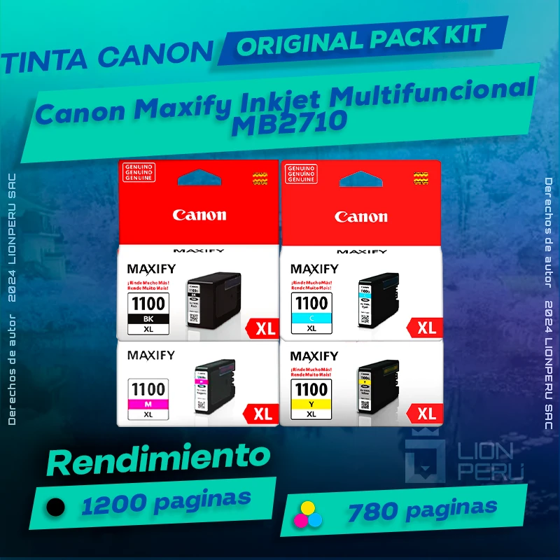 Tinta Canon MB2710 Maxify Inkjet Multifuncional Original