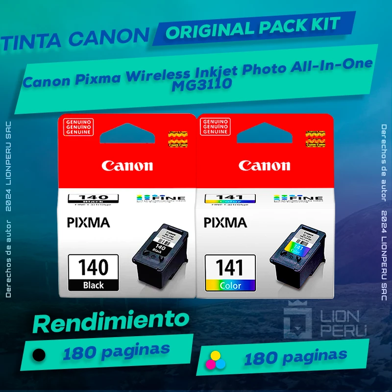 Tinta Canon MG3110 Pixma Wireless Inkjet Photo All-In-One
