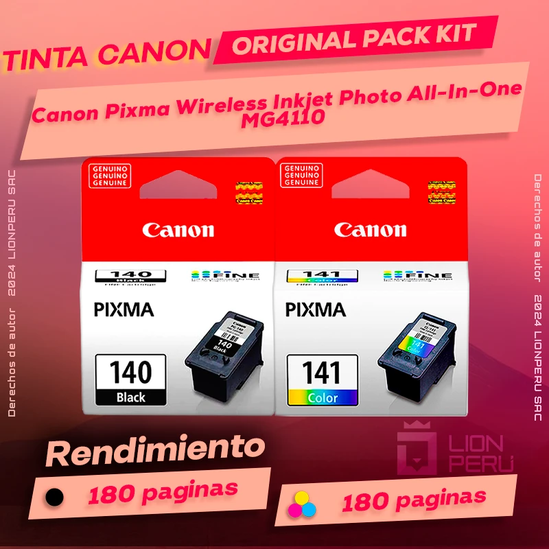 Tinta Canon MG4110 Pixma Wireless Inkjet Photo All-In-One