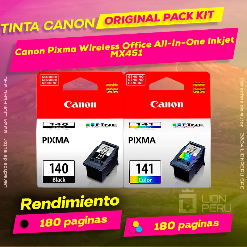Tinta Canon MX451 Pixma Wireless Office All-In-One Inkjet