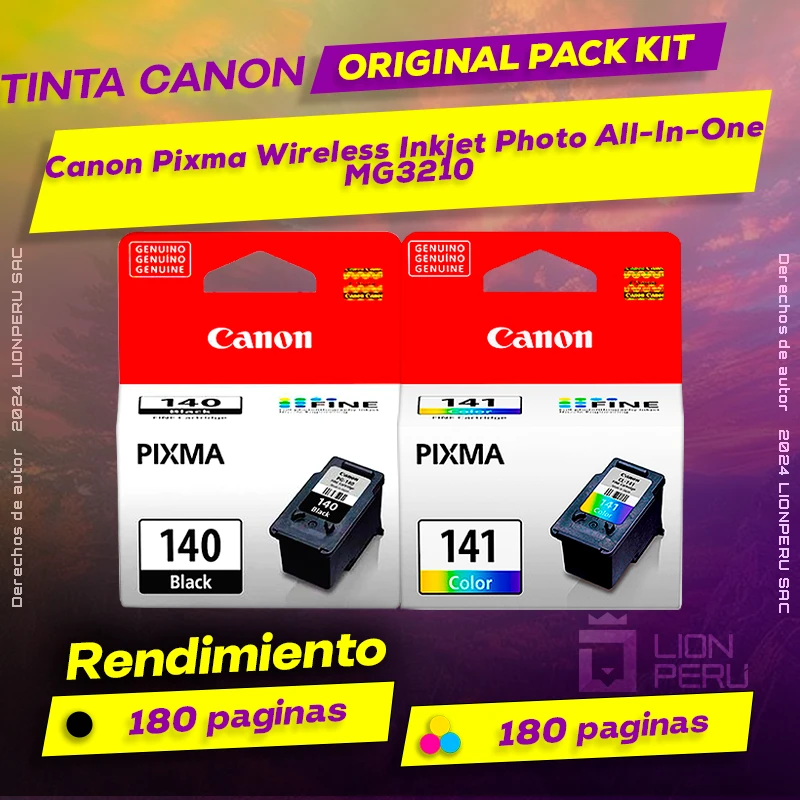 Tinta Canon MG3210 Pixma Wireless Inkjet Photo All-In-One
