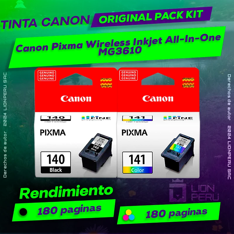 Tinta Canon MG3610 Pixma Wireless Inkjet All-In-One Original