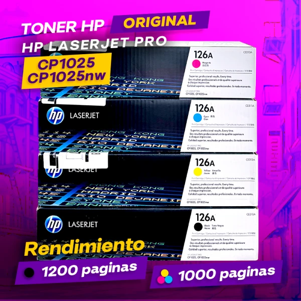 Toner HP LaserJet Pro CP1025, CP1025nw Laser Original negro, ofrece un rendimiento de Calidad a un super Precio, consigue el tuyo… ¡¡YA!!