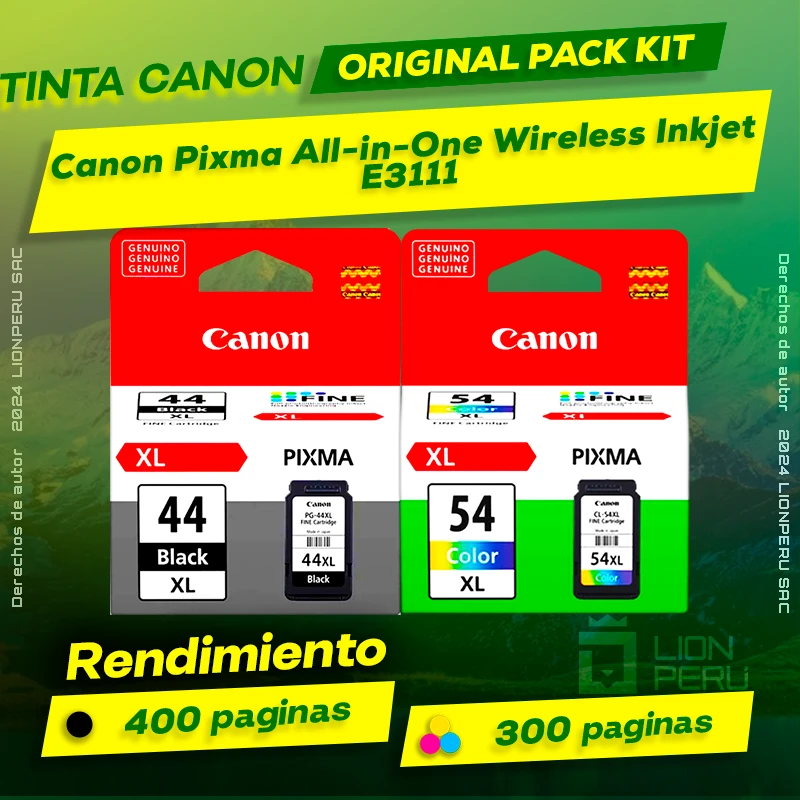 Tinta Canon E3111 Pixma All-in-One Wireless Inkjet Original