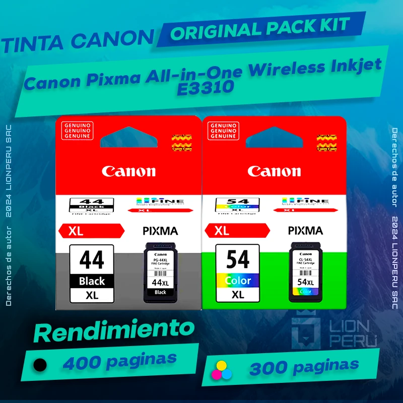 Tinta Canon E3310 Pixma All-in-One Wireless Inkjet Original
