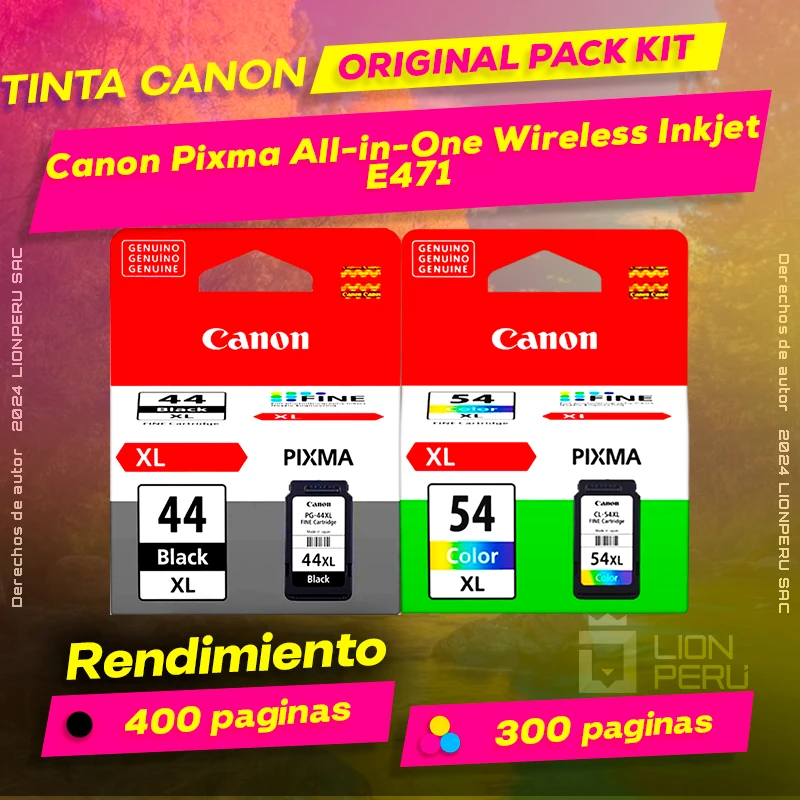 Tinta Canon E471 Pixma All-in-One Wireless Inkjet Original