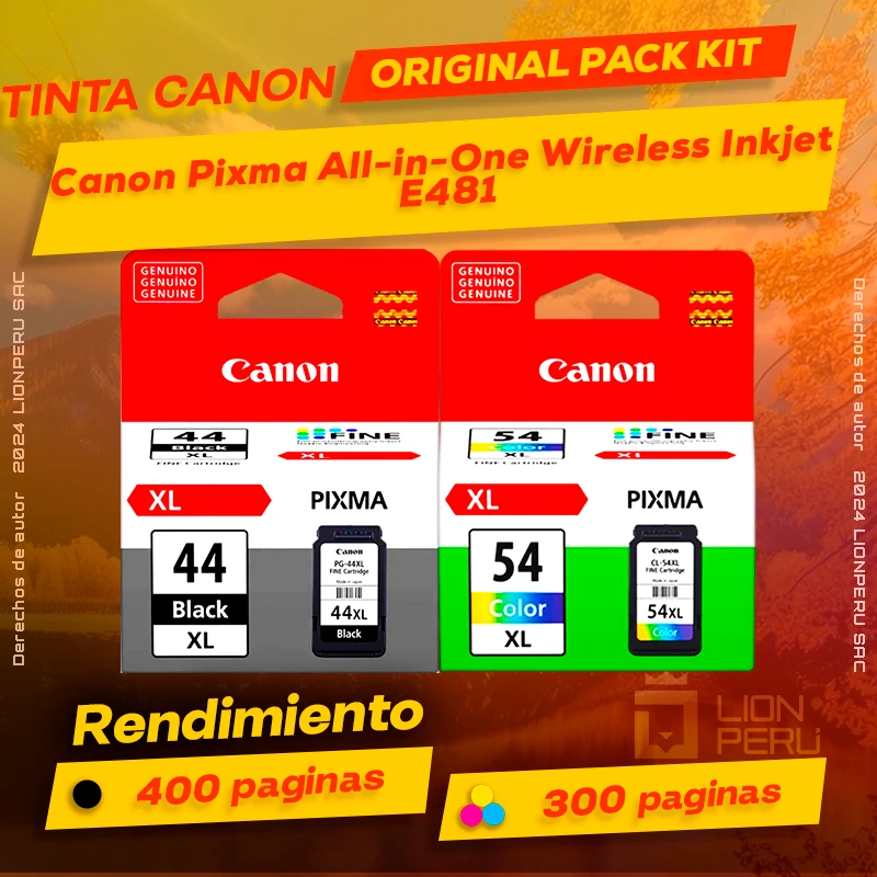 Tinta Canon E481 Pixma All-in-One Wireless Inkjet Original