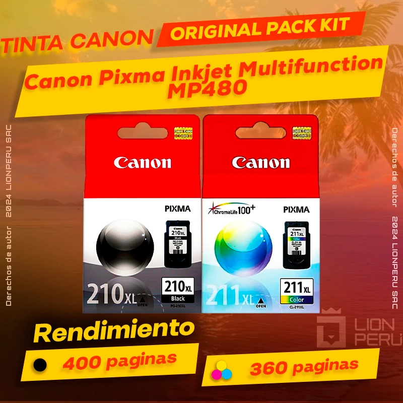 Tinta Canon MP480 Pixma Inkjet Multifunction Original