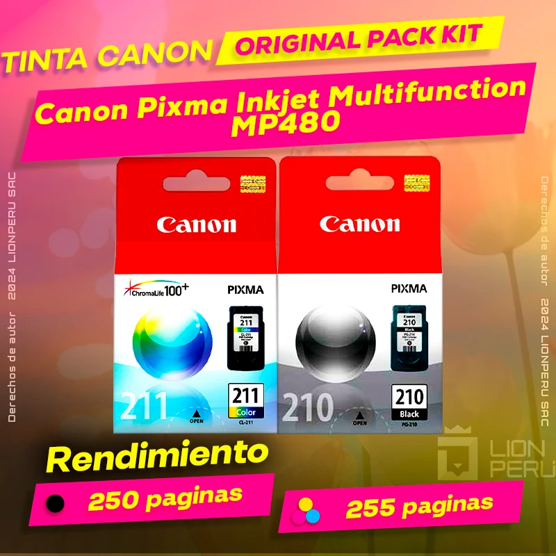 Tinta Canon MP480 Pixma Inkjet Multifunction Original