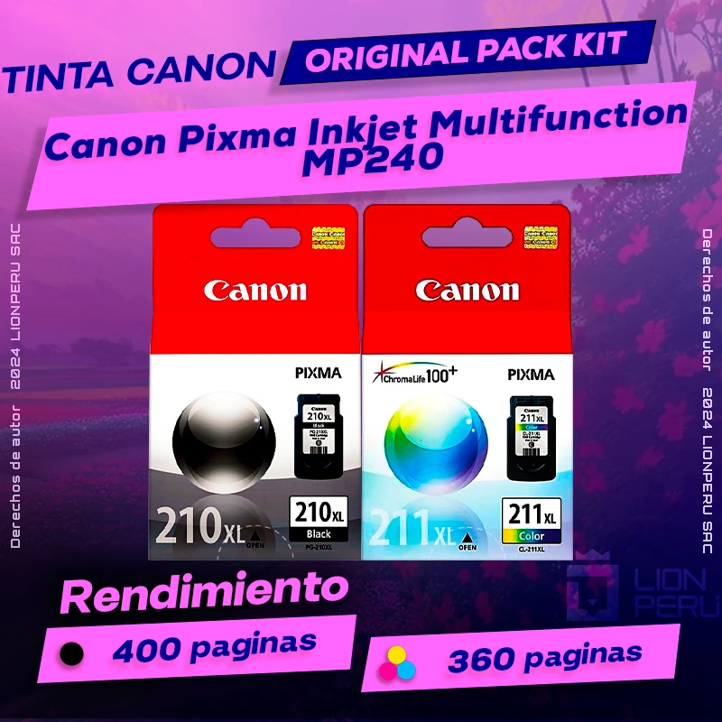 Tinta Canon MP240 Pixma Inkjet Multifunction Original