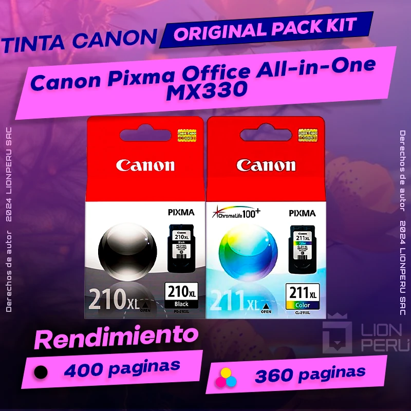 Tinta Canon MX330 Pixma Office All-in-One Cartucho Original