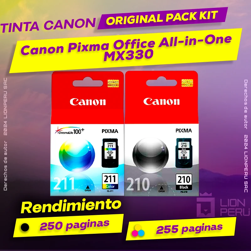 Tinta Canon MX330 Pixma Office All-in-One Cartucho Original
