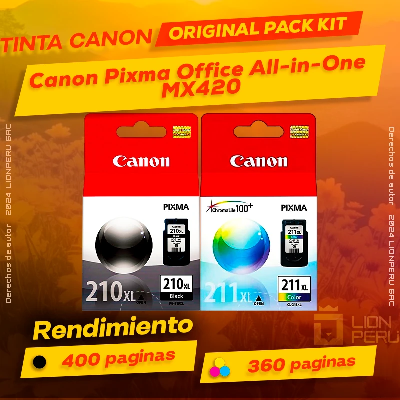 Tinta Canon MX420 Pixma Office All-in-One Cartucho Original
