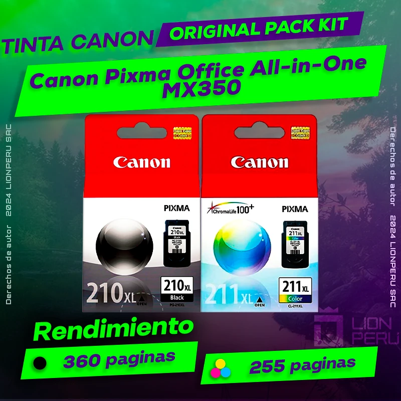 Tinta Canon MX350 Pixma Office All-in-One Cartucho Original