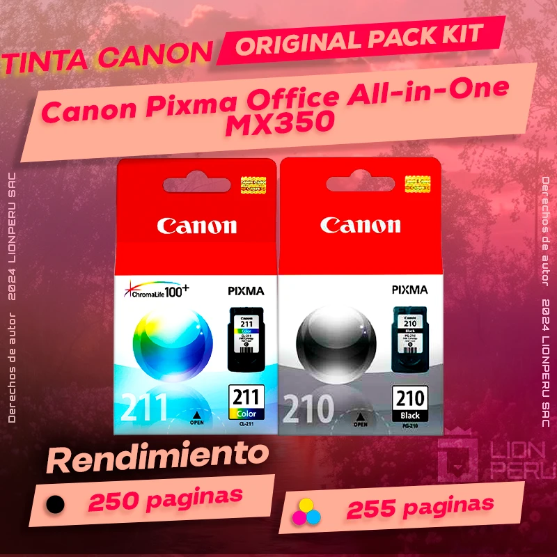 Tinta Canon MX350 Pixma Office All-in-One Cartucho Original