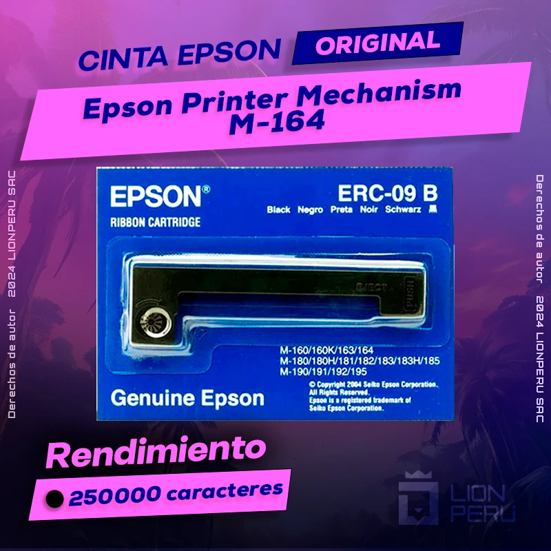 Cinta Epson M-164 Printer Mechanism Cartucho Original