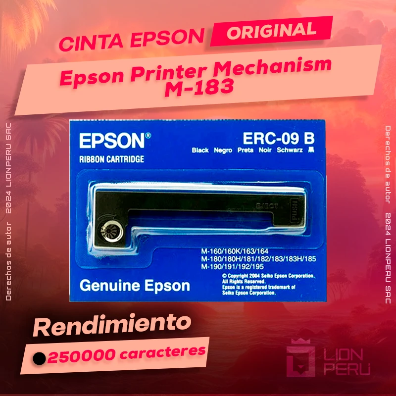 Cinta Epson M-183 Printer Mechanism Cartucho Original