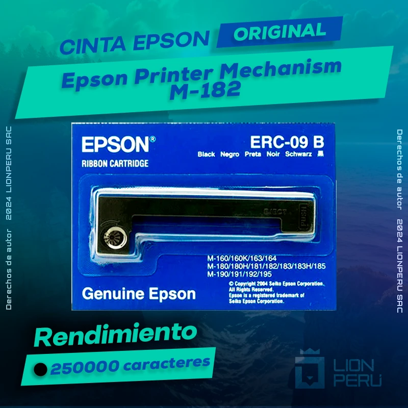 Cinta Epson M-182 Printer Mechanism Cartucho Original