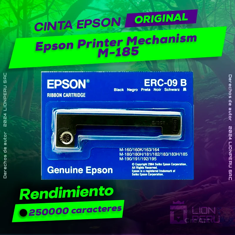 Cinta Epson M-185 Printer Mechanism Cartucho Original
