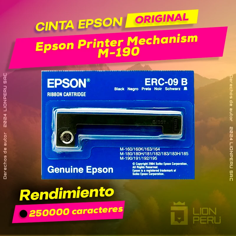 Cinta Epson M-190 Printer Mechanism Cartucho Original