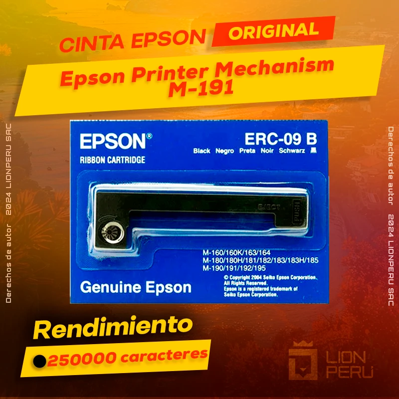 Cinta Epson M-191 Printer Mechanism Cartucho Original