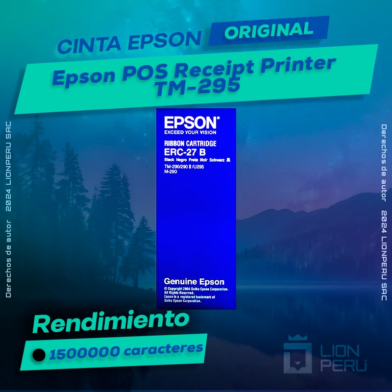 Cinta Epson TM-295 POS Receipt Printer Cartucho Original