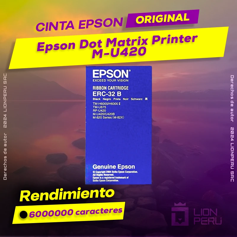 Cinta Epson M-U420 Dot Matrix Printer Cartucho Original