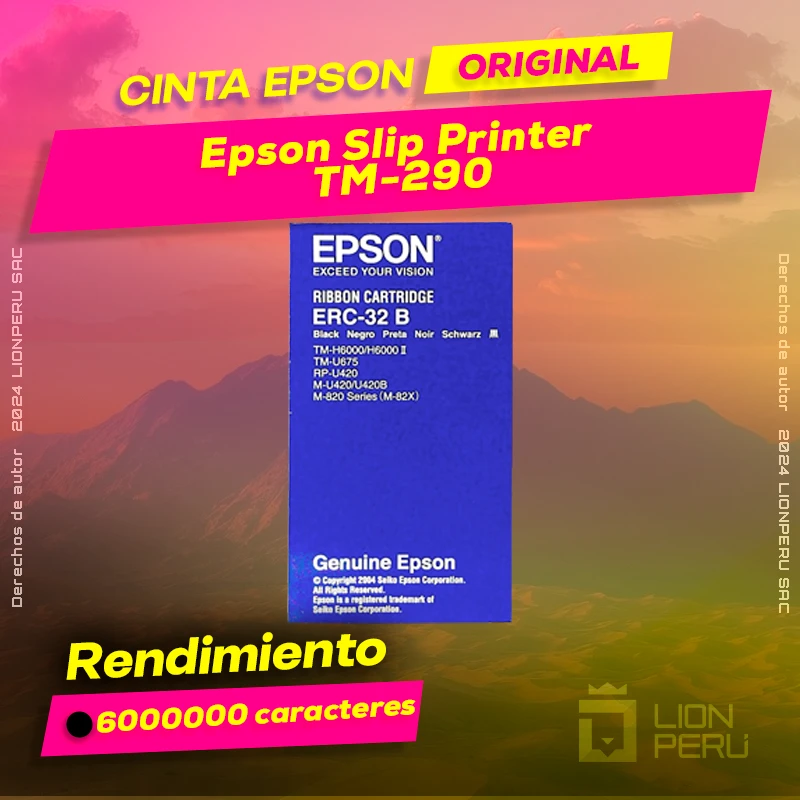 Cinta Epson TM-290 Slip Printer Cartucho Original